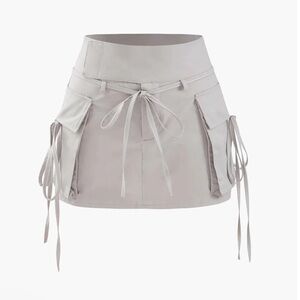 MICAS - Low Rise Tie Cargo Mini Skirt NWT